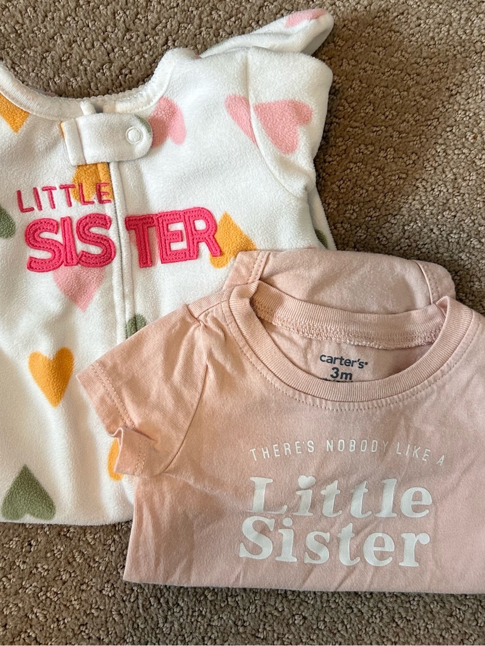 Carters, Bundle of 2 “Little Sister” Outfits